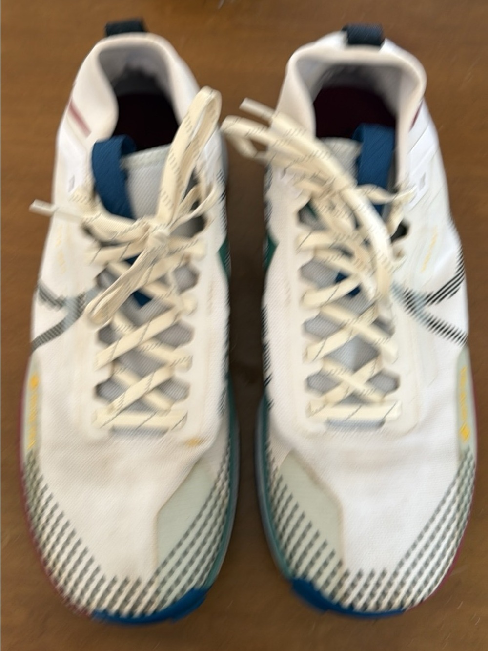 Nike White and Maroon Women's Pegasus Trail Running Shoes
